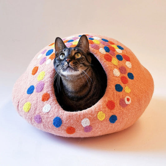 Cotton Candy Handmade Cat Caves