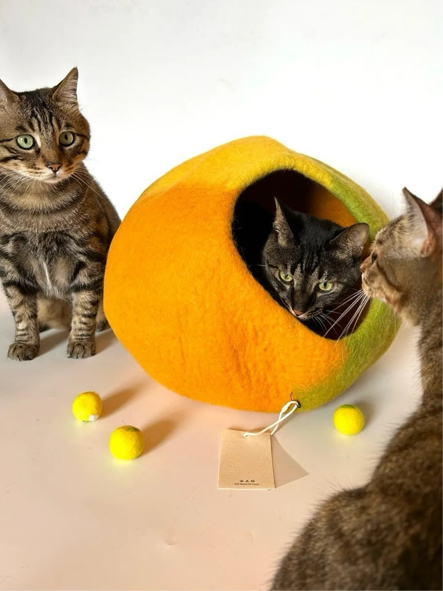 Lemon Drop Handmade Cat Caves