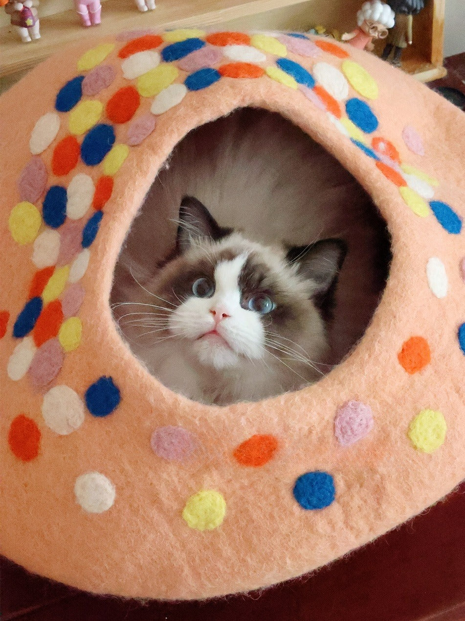 Cotton Candy Handmade Cat Caves